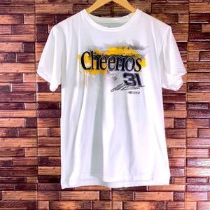 Rare Vintage 90’s Chase Authentics Jeff Burton nascar cheerios white medium tee